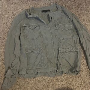 Women’s Army/Olive Green Denim “Sanctuary” Button Down Shirt